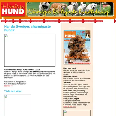 www.harligahund.se startsida 2008