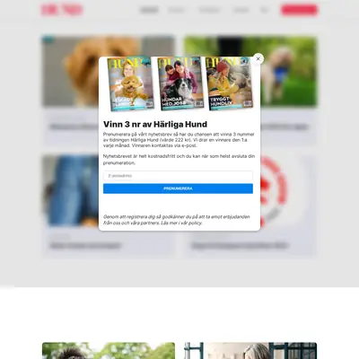 www.harligahund.se startsida 2023