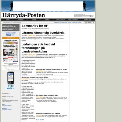 Härryda-Posten - Landvetters Tidning - Landvetter-Posten startsida 2013
