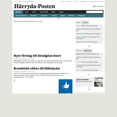 Härryda-Posten - Landvetters Tidning - Landvetter-Posten startsida 2017