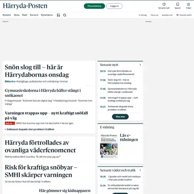 Härryda-Posten - Landvetters Tidning - Landvetter-Posten startsida 2026
