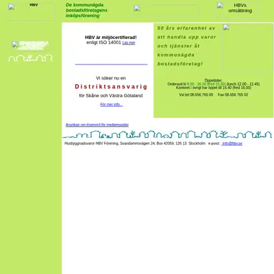 HBV-Magasinet startsida 2003
