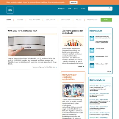 HBV-Magasinet startsida 2019