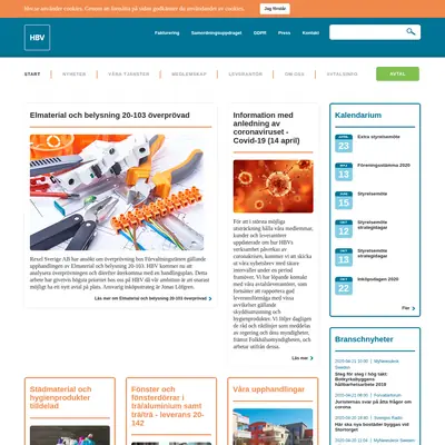 HBV-Magasinet startsida 2020
