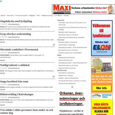http://HBwebben.se startsida 2011