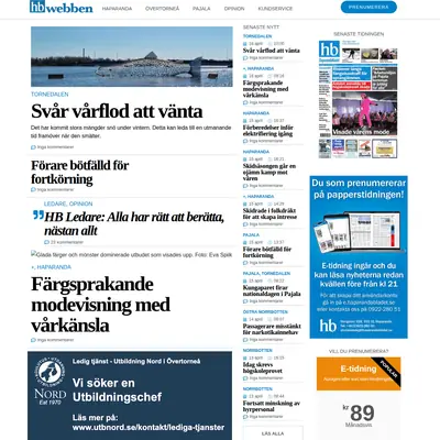http://HBwebben.se startsida 2024