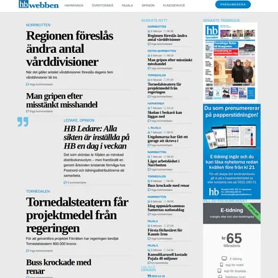 http://HBwebben.se startsida 2025