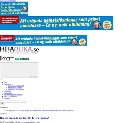 HejaOlika.se startsida 2018