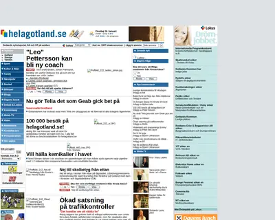 Gotlands Allehanda startsida 2008