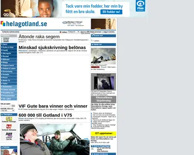 Gotlands Allehanda startsida 2010