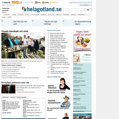 Gotlands Allehanda startsida 2012