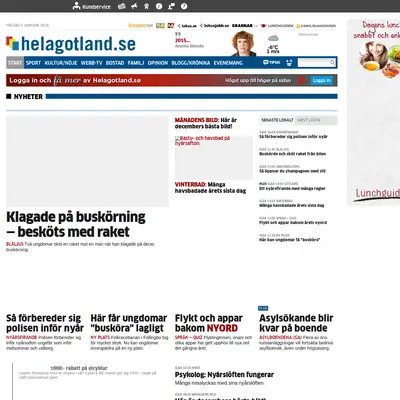 Gotlands Allehanda startsida 2016