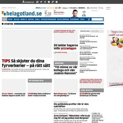 Gotlands Allehanda startsida 2018