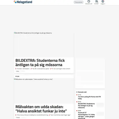 Gotlands Allehanda startsida 2024