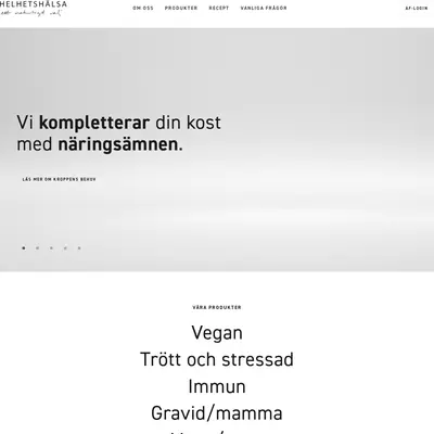 HELHETSHÄLSA startsida 2021