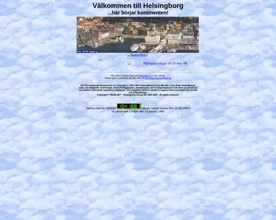 cityhelsingborg.se startsida 1998