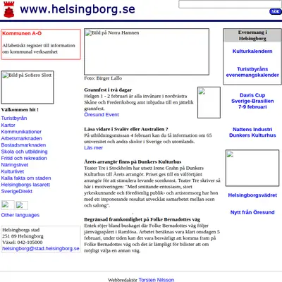 cityhelsingborg.se startsida 2003