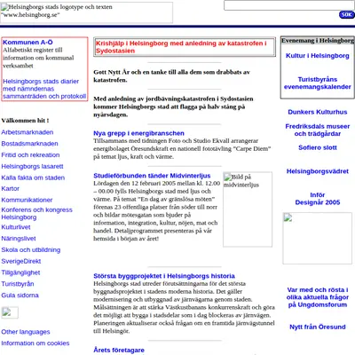 cityhelsingborg.se startsida 2005