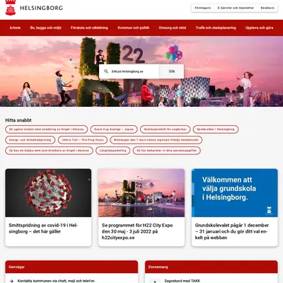 cityhelsingborg.se startsida 2022