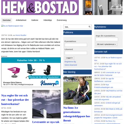 Hem & Bostad startsida 2015