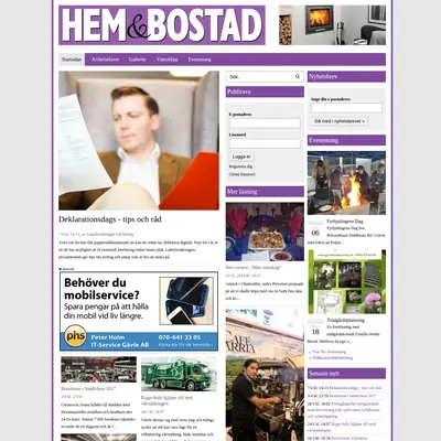 Hem & Bostad startsida 2017