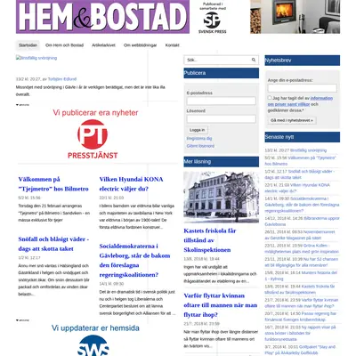 Hem & Bostad startsida 2019