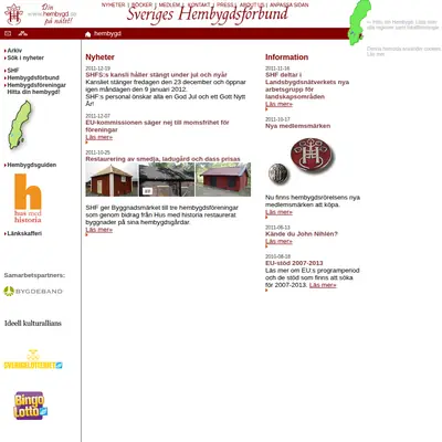 Hembygdsjournalen startsida 2012
