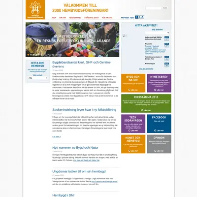 Hembygdsjournalen startsida 2013