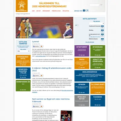 Hembygdsjournalen startsida 2015