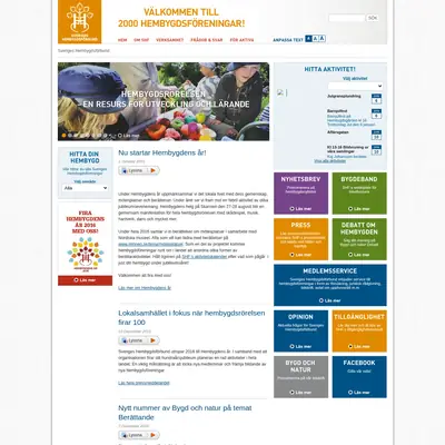 Hembygdsjournalen startsida 2016