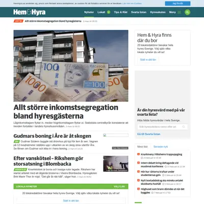 Hem & Hyra startsida 2018
