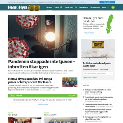 Hem & Hyra startsida 2021