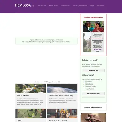 Hemlösa startsida 2014