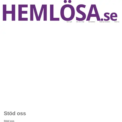 Hemlösa startsida 2019