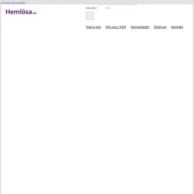 Hemlösa startsida 2021