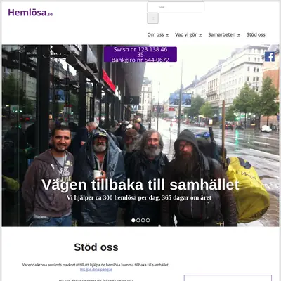 Hemlösa startsida 2026