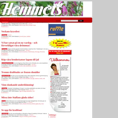 www.hemmetsveckotidning.se startsida 2010