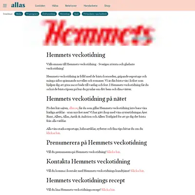 www.hemmetsveckotidning.se startsida 2022