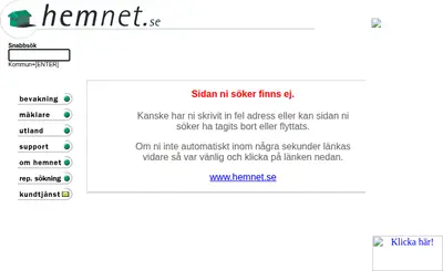 hemnet.se startsida 2002