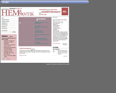 Hem och Antik, http://www.hemochantik.se startsida 2008