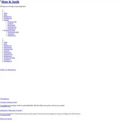Hem och Antik, http://www.hemochantik.se startsida 2014