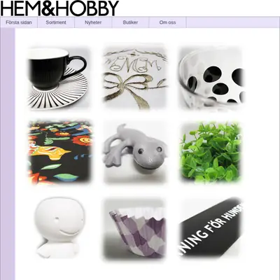 HEM & HOBBY startsida 2012
