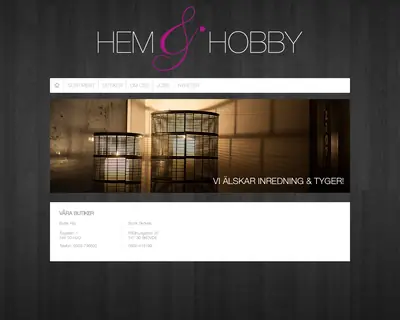 HEM & HOBBY startsida 2018