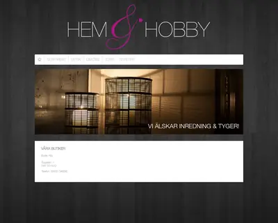 HEM & HOBBY startsida 2019