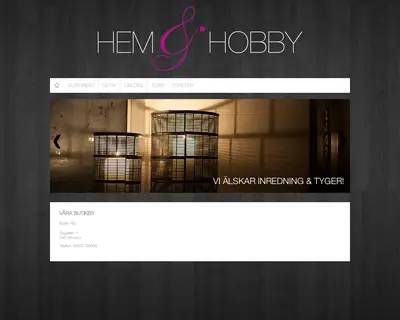 HEM & HOBBY startsida 2020