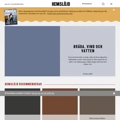 Hemslöjd startsida 2020