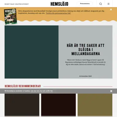 Hemslöjd startsida 2021