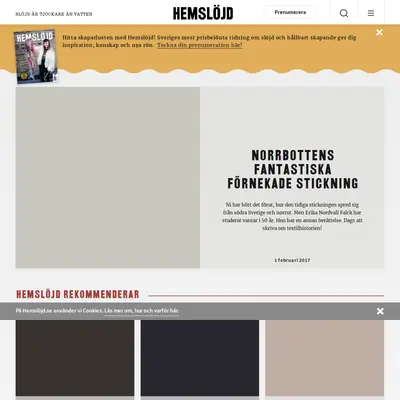 Hemslöjd startsida 2022