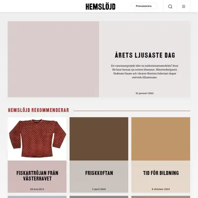 Hemslöjd startsida 2025