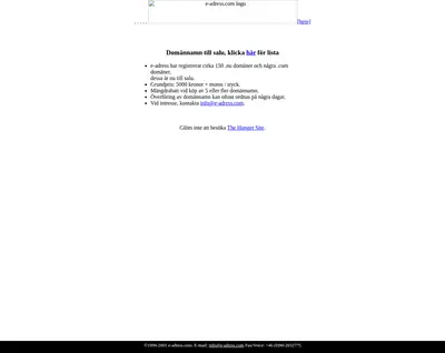 Hemtrevligt startsida 2001